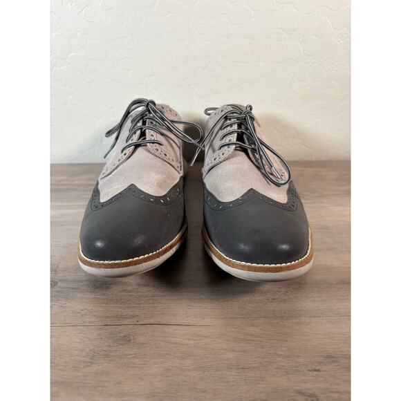 Cole Haan Original Grand Remastered Wingtip Oxfords Tan Gray‎ Men\'s Size 9